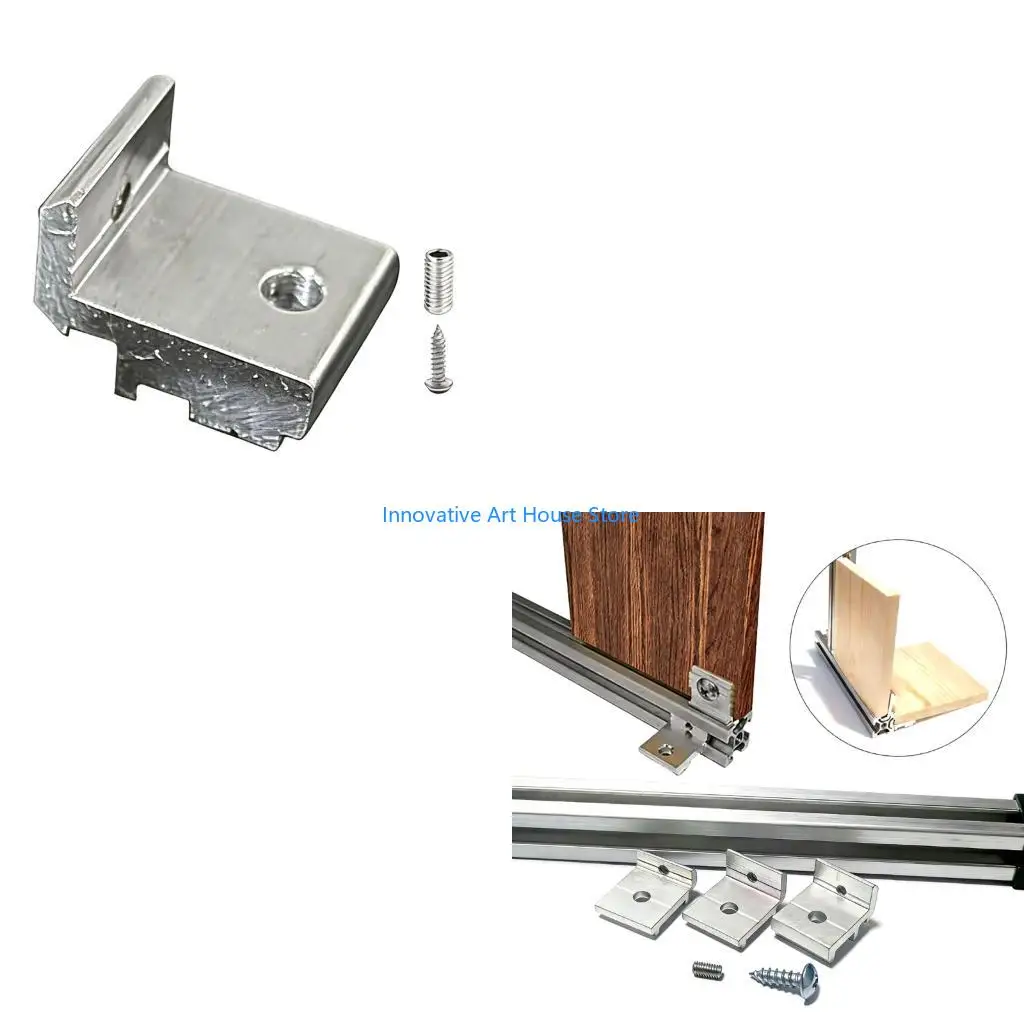 E1PC Rustproof Aluminum Side Panel Bracket Support Set With Screws For 2020 3030 4040 Extrusion Frame Industrial DIY Projects