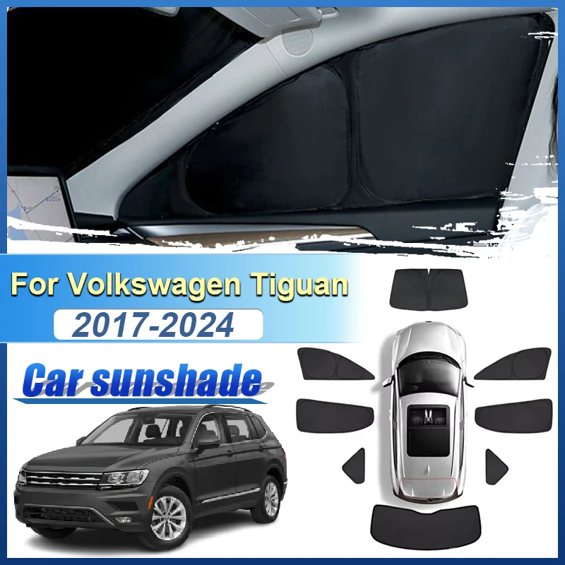 

For Volkswagen Tiguan AD1 AX1 SWB 2017-2024 Sunshade Anti Sun Side Windows Visor Privacy Cover Black Parts Tools Car Accessories