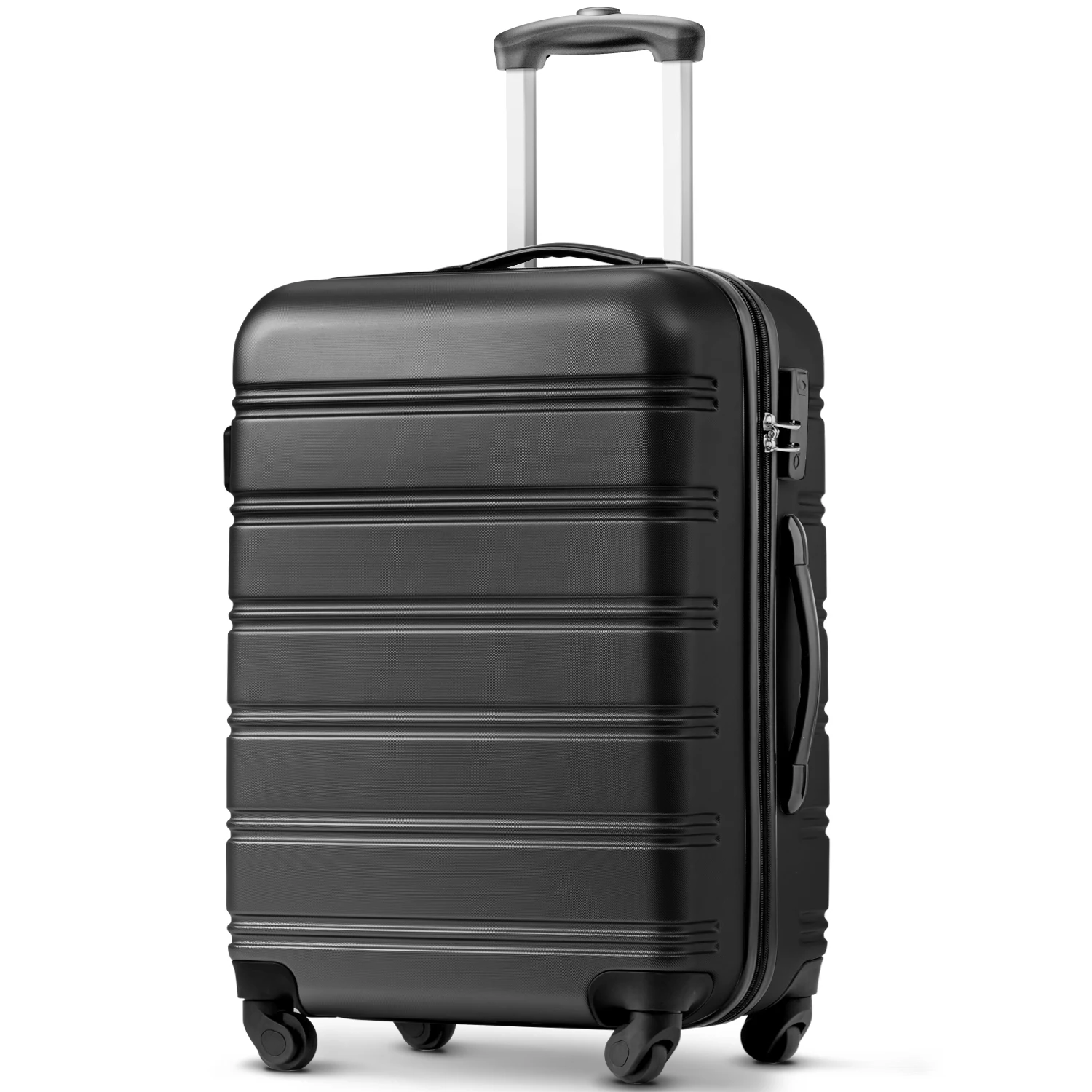 Hardshell Suitcase suitcase hand luggage 4 Rolls ABS Material 65*44.5*27.5 Black