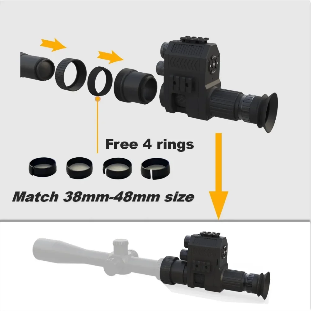 Imagem -03 - Monocular Portátil Visão Noturna Infravermelha Câmera de Caça com Laser ir e Digtal Zoom 1080p Novo Megaorei-nk007 2023