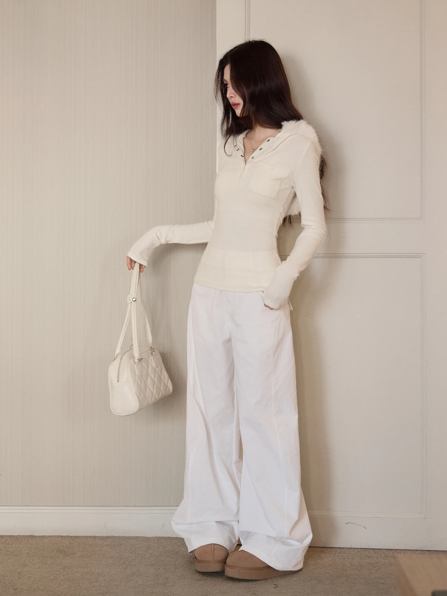 

Loose Wide Leg Straight Casual Pants Women's Commuter Sle Korean Lazy Workwear Autumn Winter New Arrival Ladies Trousers