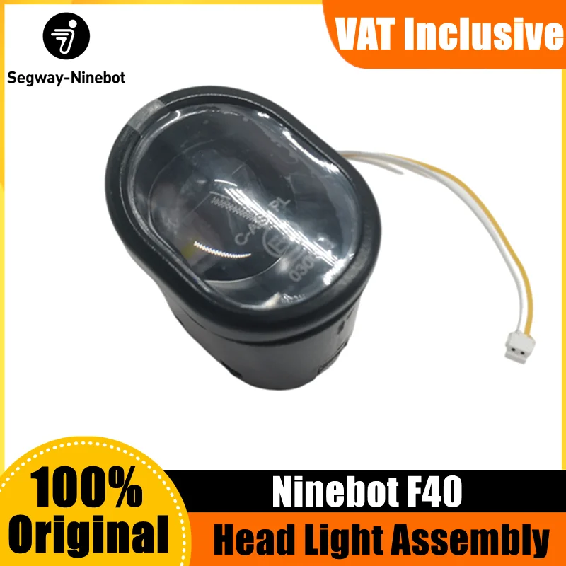 Original Ninebot KickScooter Durable Headlight Parts for Ninebot F40 Foldable Smart Electric Scooter Accessories Replacement