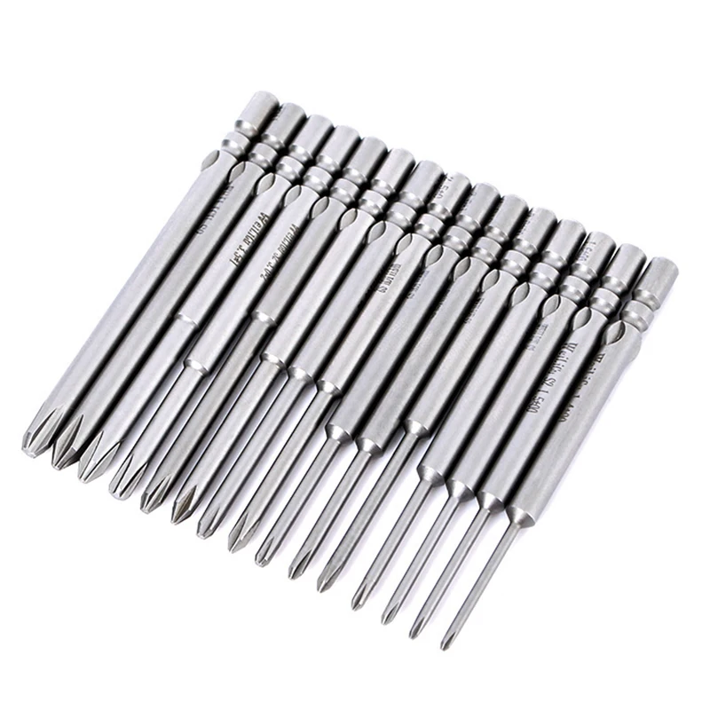 40/60mm 800 Electric Cross Screwdriver Bit 4mm Round Shank PH00/0/1/2 Magnetic Impact Phillips Screw Driver Drill Bit Batch Head