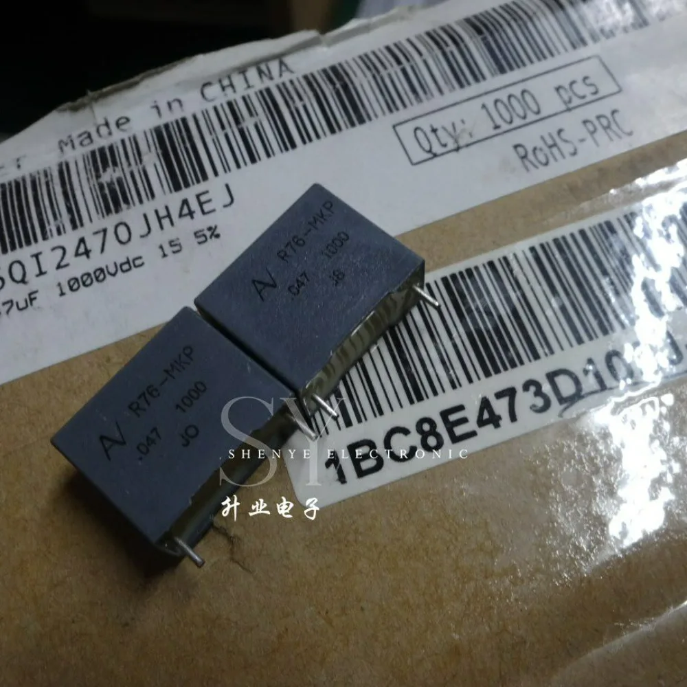 5pcs/lot AV R76 MKP 0.047uf 1000V 47nf 473 J Brand New 15mm Film Capacitor R76QI2470JH4EJ