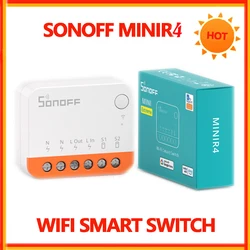 SONOFF Mini R4 Wifi Slimme Schakelaar Afneembaar Relais Smart Home Tweerichtingsbesturing DIY Slimme Mini Schakelaar Via eWelink APP Alexa Google Home