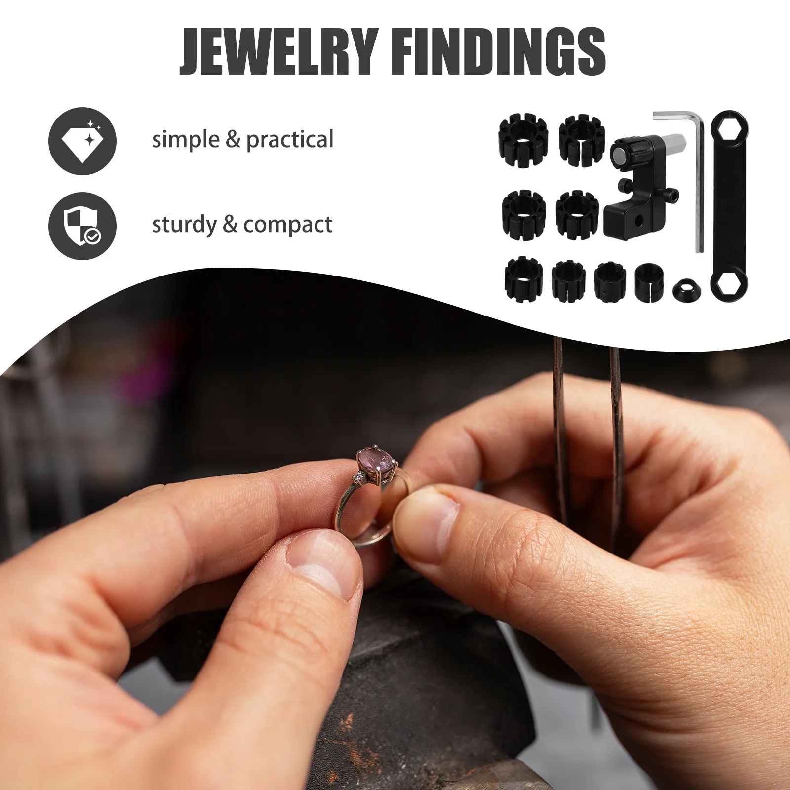 

1Set Professional Ring Clamp Set for Jewelry Making Stone Setting Engraving Repair Polishing DIY Craft Ring Jaw Clamp Jewelry