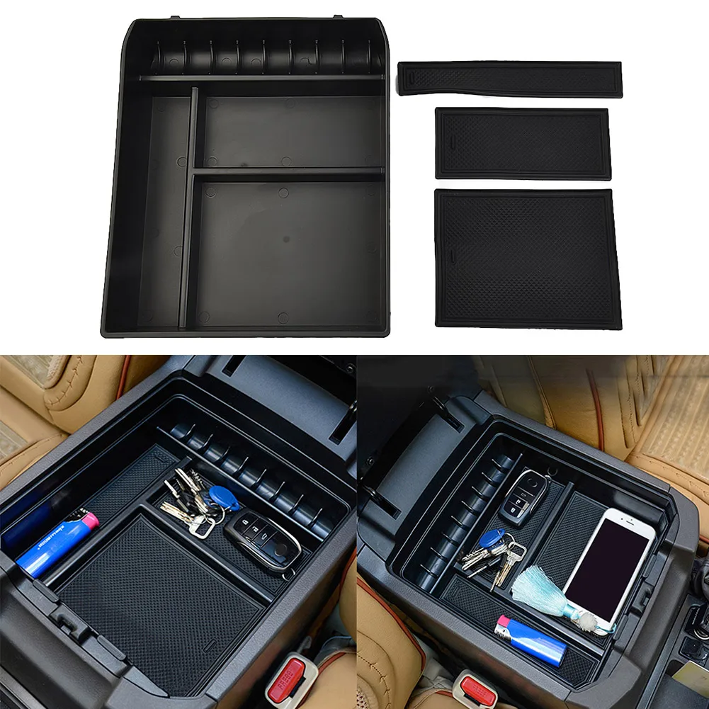 Organizer Storage Box Storage box Reliable Replacement For Toyota for Land Cruiser Prado ABS Auto Black Car Interior