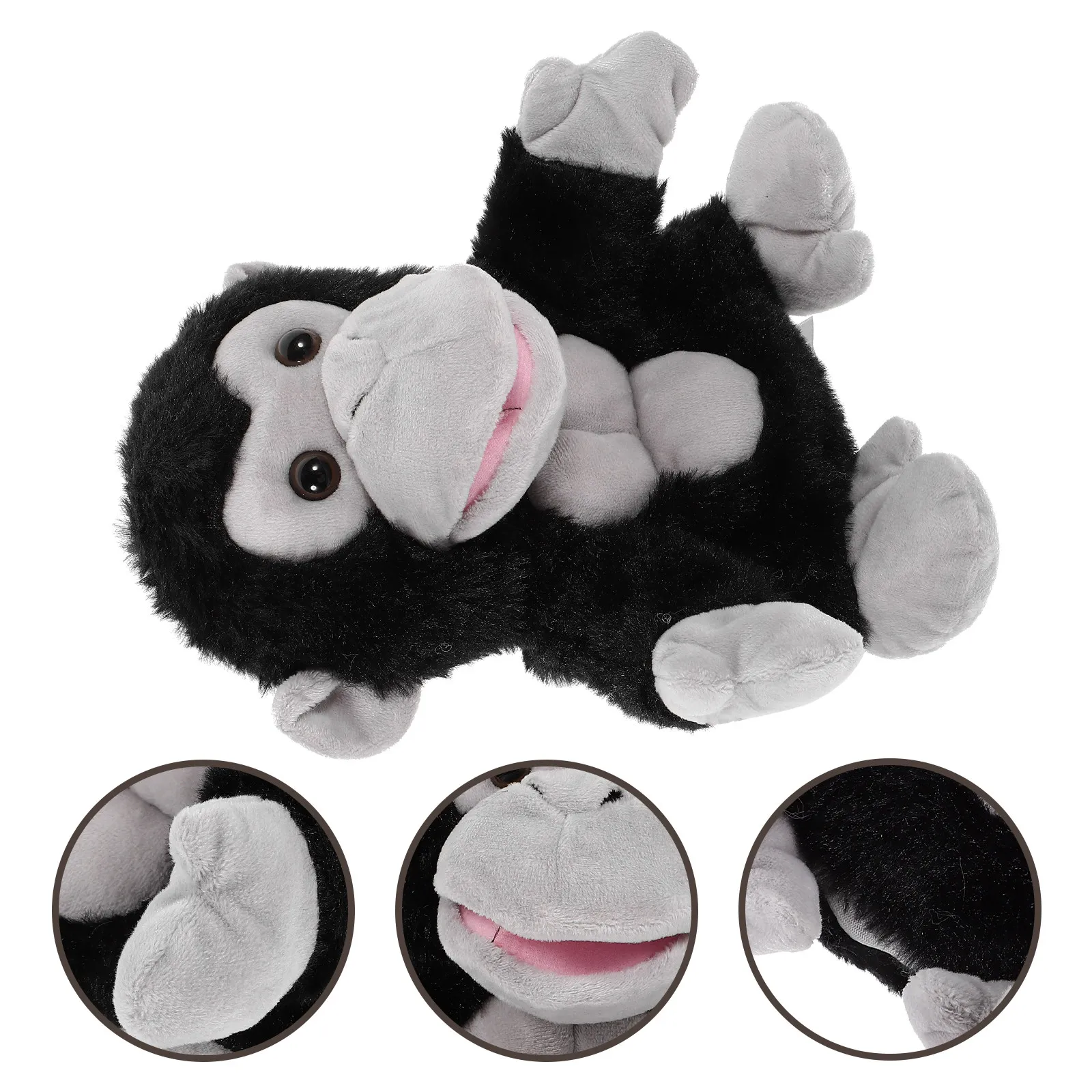 

Gorilla Hand Puppet Stuffed Animal Soft PP Cotton Hand Puppets for Kids Storytelling Interactive Creative Educational Play