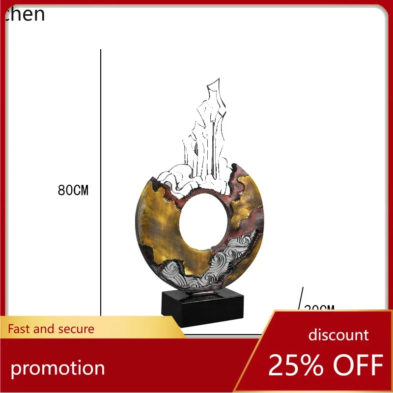 ZMLMetal Sculpture Ornaments Iron Art Home Decor Hotel Soft Decoration Items