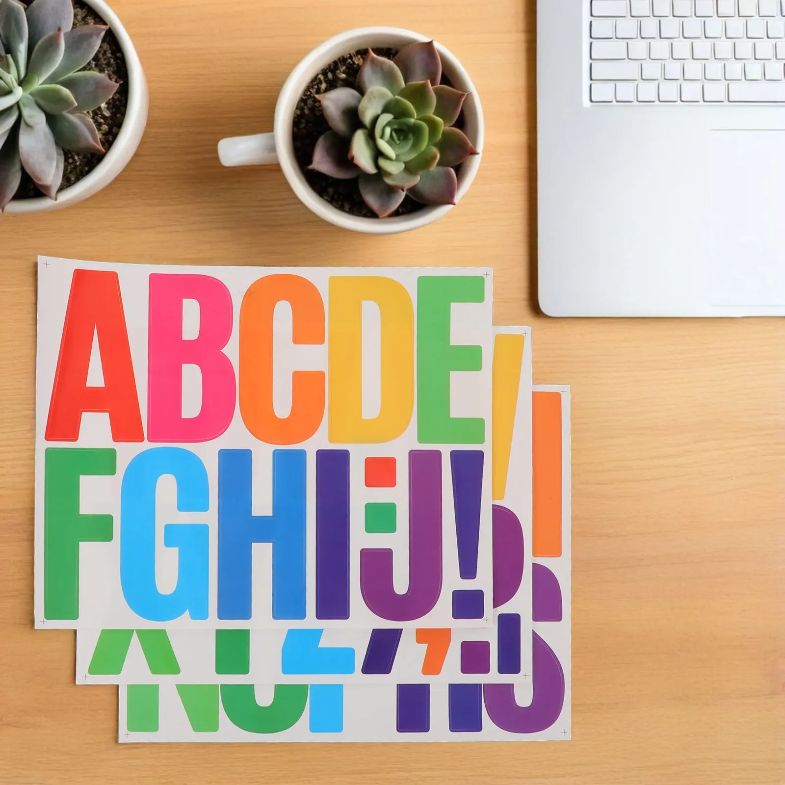 5 Sets Mailbox Stickers Abc Letter Alphabet Small Colorful Letters Classroom for Bulletin Board Wall Decor