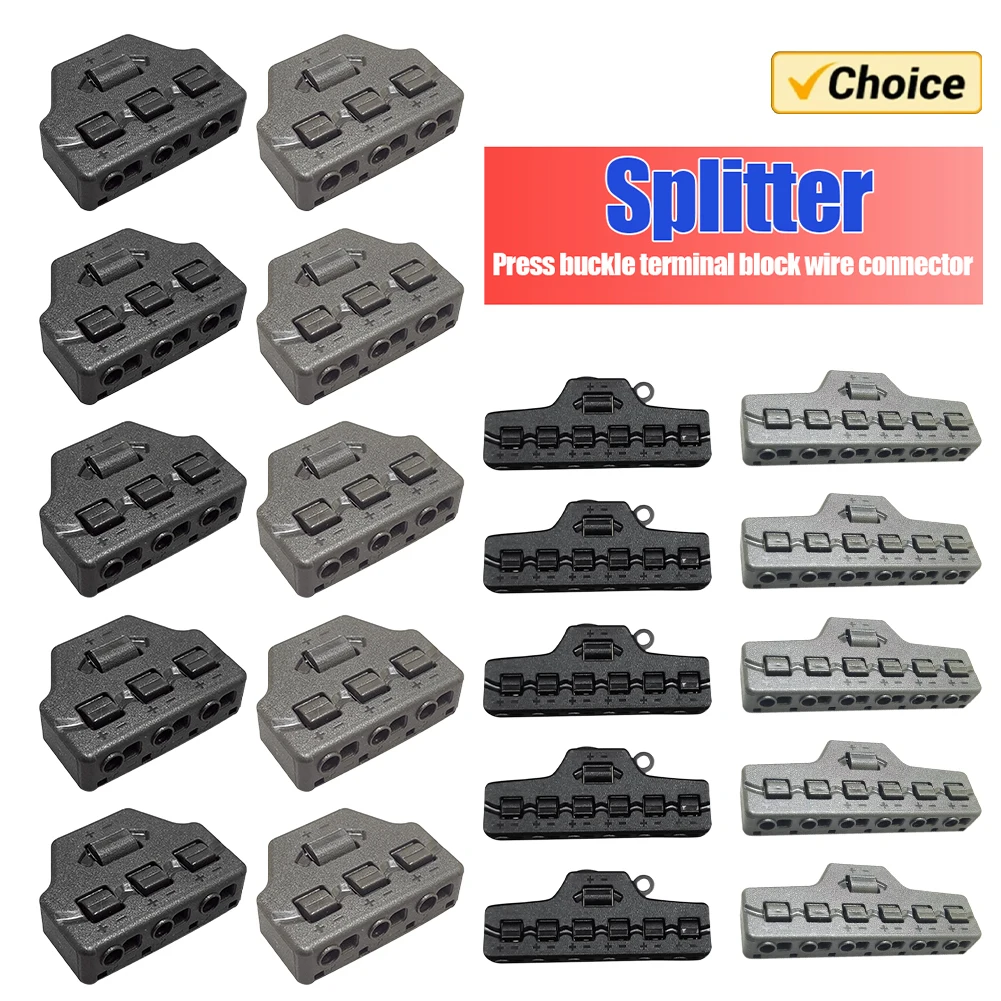 

Led Splitter Lighting In-Line Terminal PP Safe Non-Toxic Block Distribution Electronic Element Row Wire Device