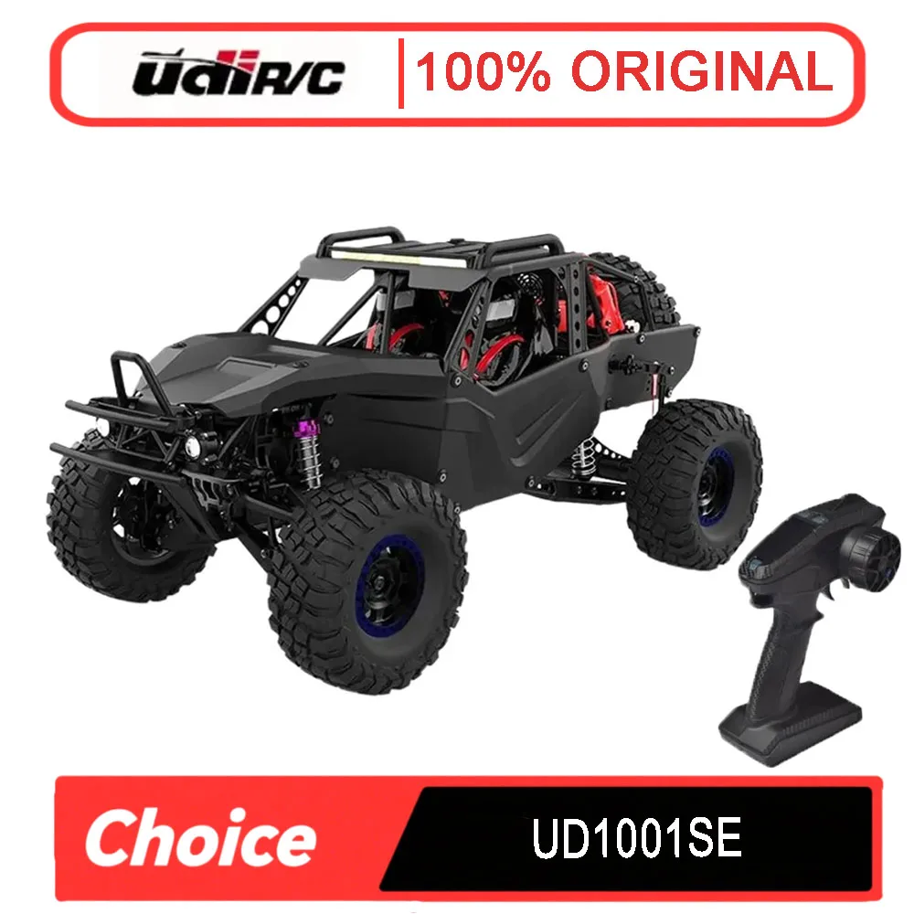 

UD1001SE V2 RC Buggy - 4WD Rock Crawler All-Terrain, Brushless Motor ESC Servo Lights Radio Control Vehicle