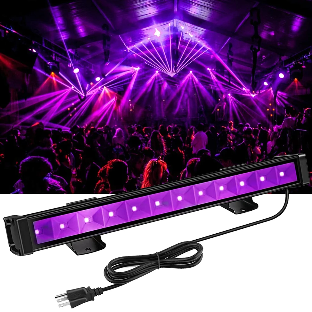 LED UV Stage Effect Lights 27W 36LEDs UV  Purple DJ Disco Wall Washer Blacklight for Halloween Xmas Home Pary Club KTV Bar Decor