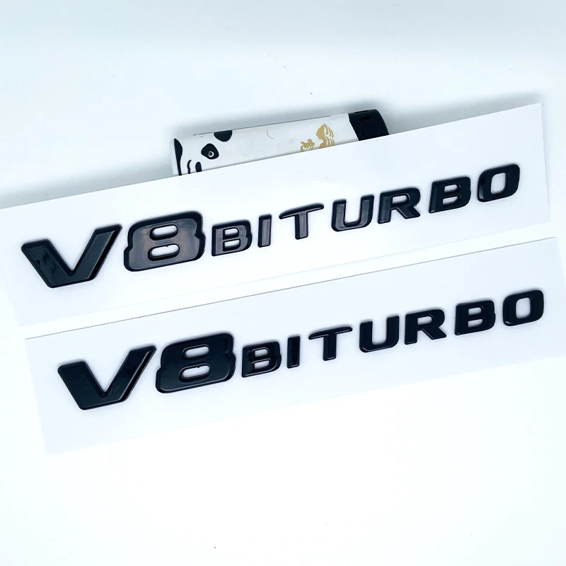 

3D ABS Chrome Car Side Fender Trunk Nameplate Logo Sticker Letters G63 G65 V8 Biturbo V12 Biturbo Emblem for Mercedes Benz W463