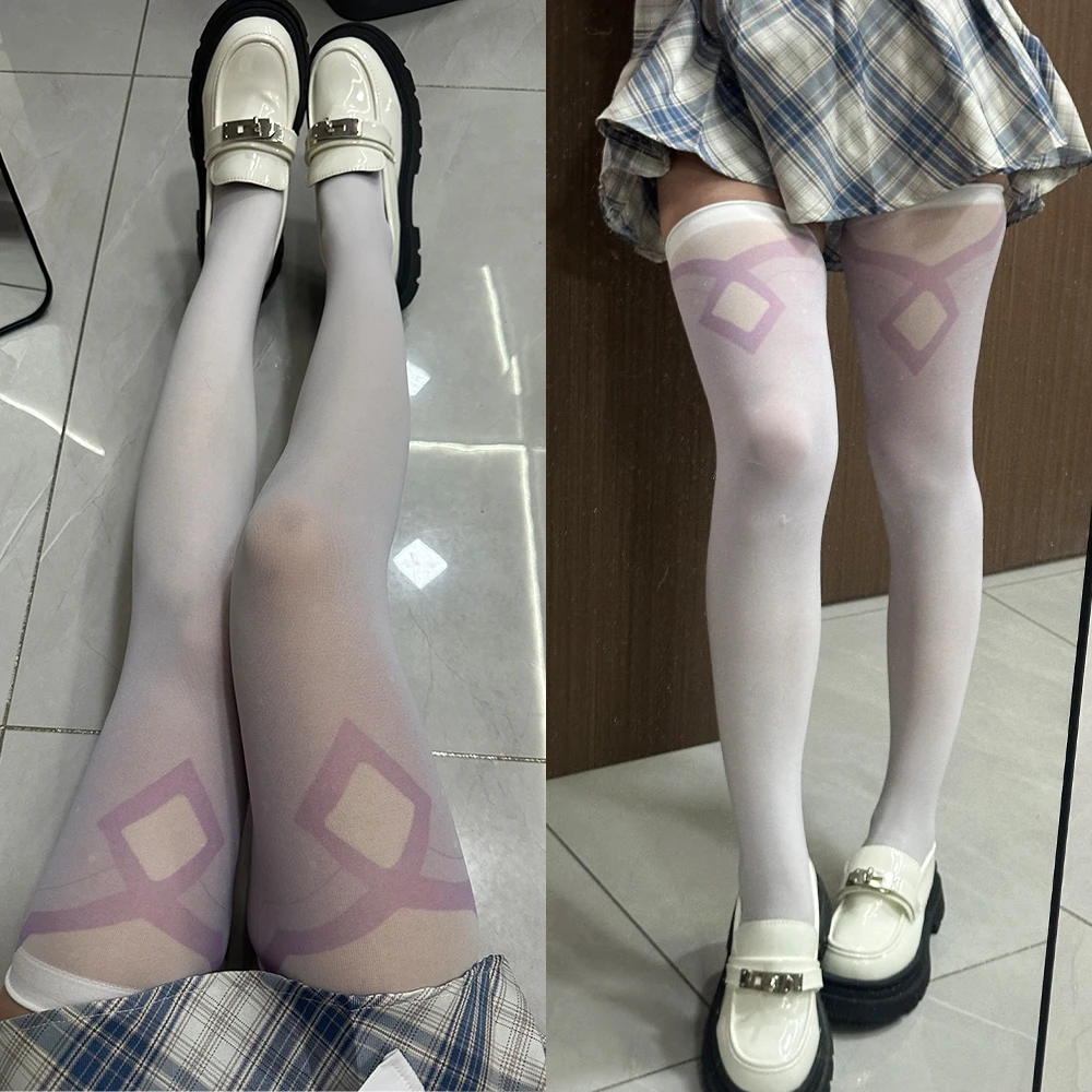 

Two-dimensional anime white ladies stockings sexy thigh socks sweet Lolita JK nylon calf socks socks party Cosplay
