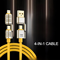 USB-C 4 in 1 Charger Cable 240w Fast charging Cord Usb Type C For iPhone Xiaomi Samsung Huawei USB PD 2-in-2 data cable 1M