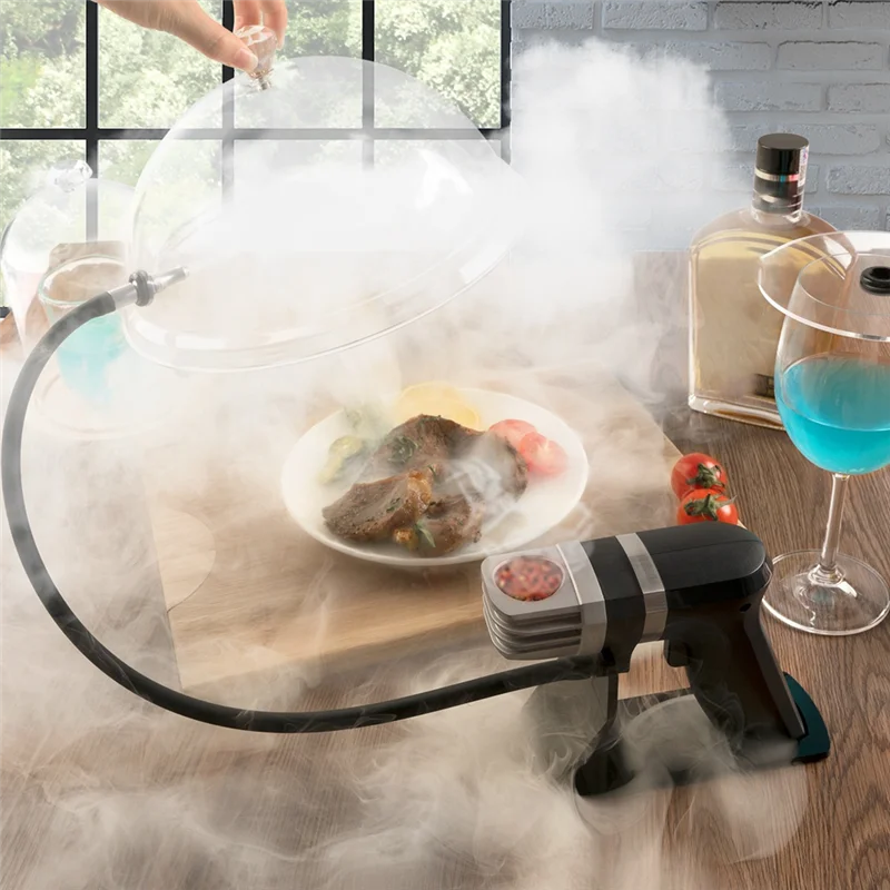

HRBAJ-Smoker Portable Handheld Smoking Cooking Tool For Food Beverage Cocktail Smoker Wood Chip Smoke Injection Machine