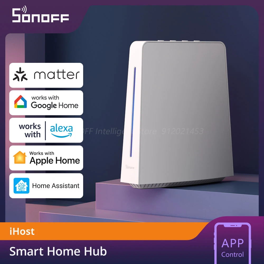 SONOFF iHost Zigbee Smart Home Hub Matter Gateway AIBridge 2GB/4GB Local Server Control Open API Data Storage Type-C Powered