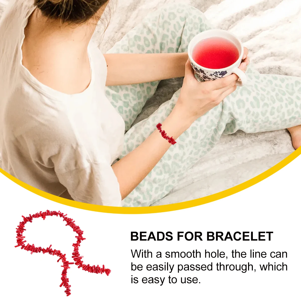 

120 Pcs Beads Necklace Bracelet Irregular Coral Resin DIY Jewelry Making Loose Beads Bright Color Durable Smooth Hole
