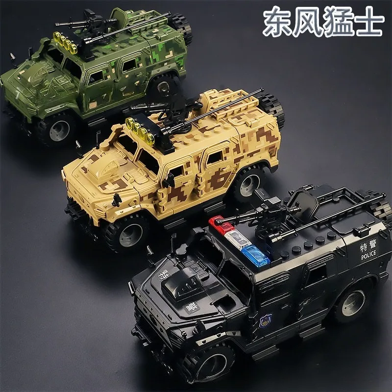 Vehículo blindado militar deformable 2026, todoterreno, tipo Hummer Jeep, bloques de construcción militares, modelo de la Segunda Guerra Mundial, juguete Moc, regalo para niños, armas