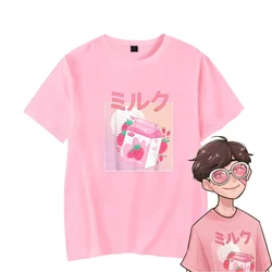 Georgenotfound Merch Strawberry Milk Tee Shirt Clothes Streetwear Harajuku T-shirts Tops Aesthetic Clothes