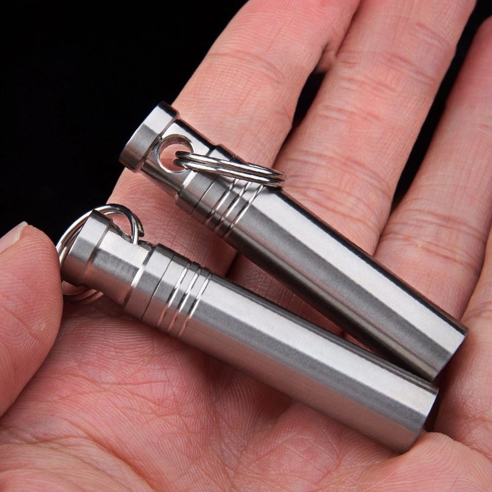 Imagem -06 - Titânio Puro Mini Medicine Bottle Cápsula Impermeável Portátil de Primeiros Socorros Pill Bottle Old Man Rescue Jarra Selada Edc