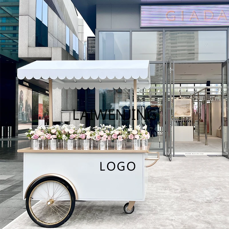 

HLZ Mobile Push Coffee Cart Shopping Mall Events Fair Multifunctional Float Stall