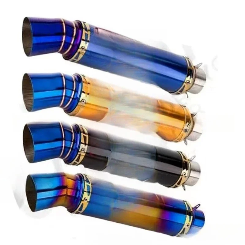 

All stainless steel 51 interface hexagonal yellow dragon, large displacement, sports car sound