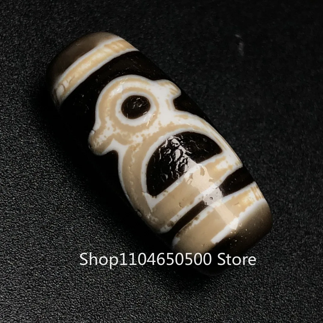 

Zangya Huangdaluo God of Wealth Dzi Bead Agate Barrel Bead Ethnic Style Necklace Pendant Pendant Duobao Bracelet Separate 12 * 2