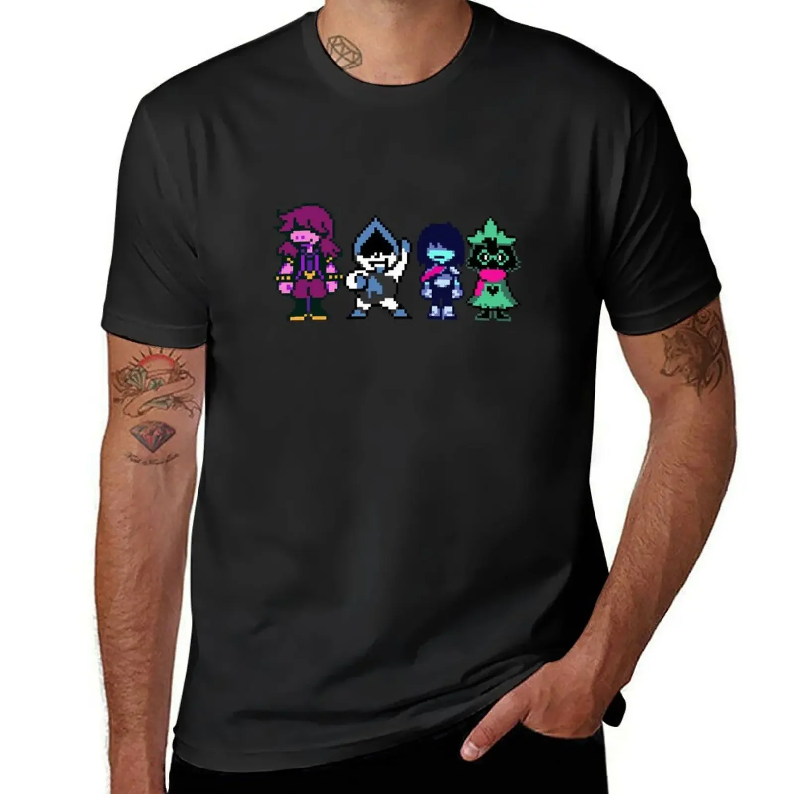 DELTARUNE - MAIN CHARACTERS ( SUZIE, LANCER, KRISS & RASIEL ) T-Shirt sports fans designer shirts compression shirt men