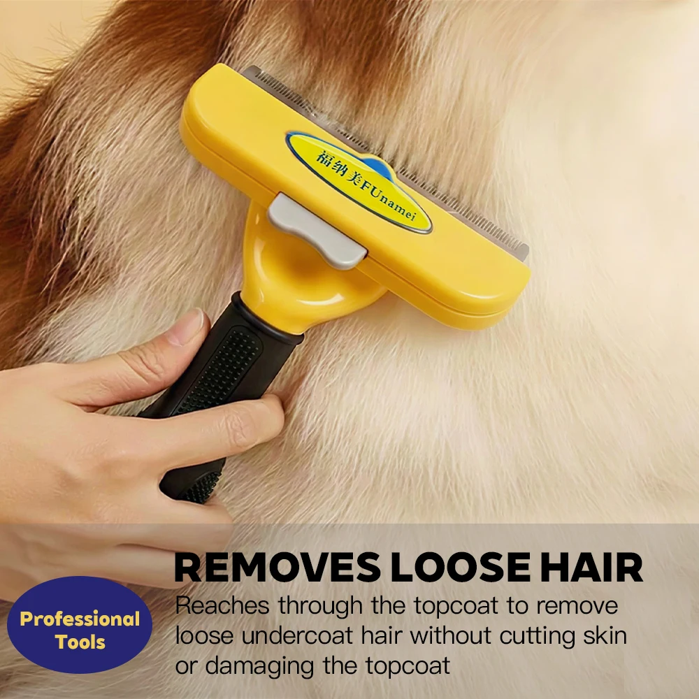 2Pcs Pet Brush for Dogs Cats Dog Comb Pet Hair Removal Brush Cat Grooming Comb Dog Hair Remover Dog Accessories Undercoat Combs