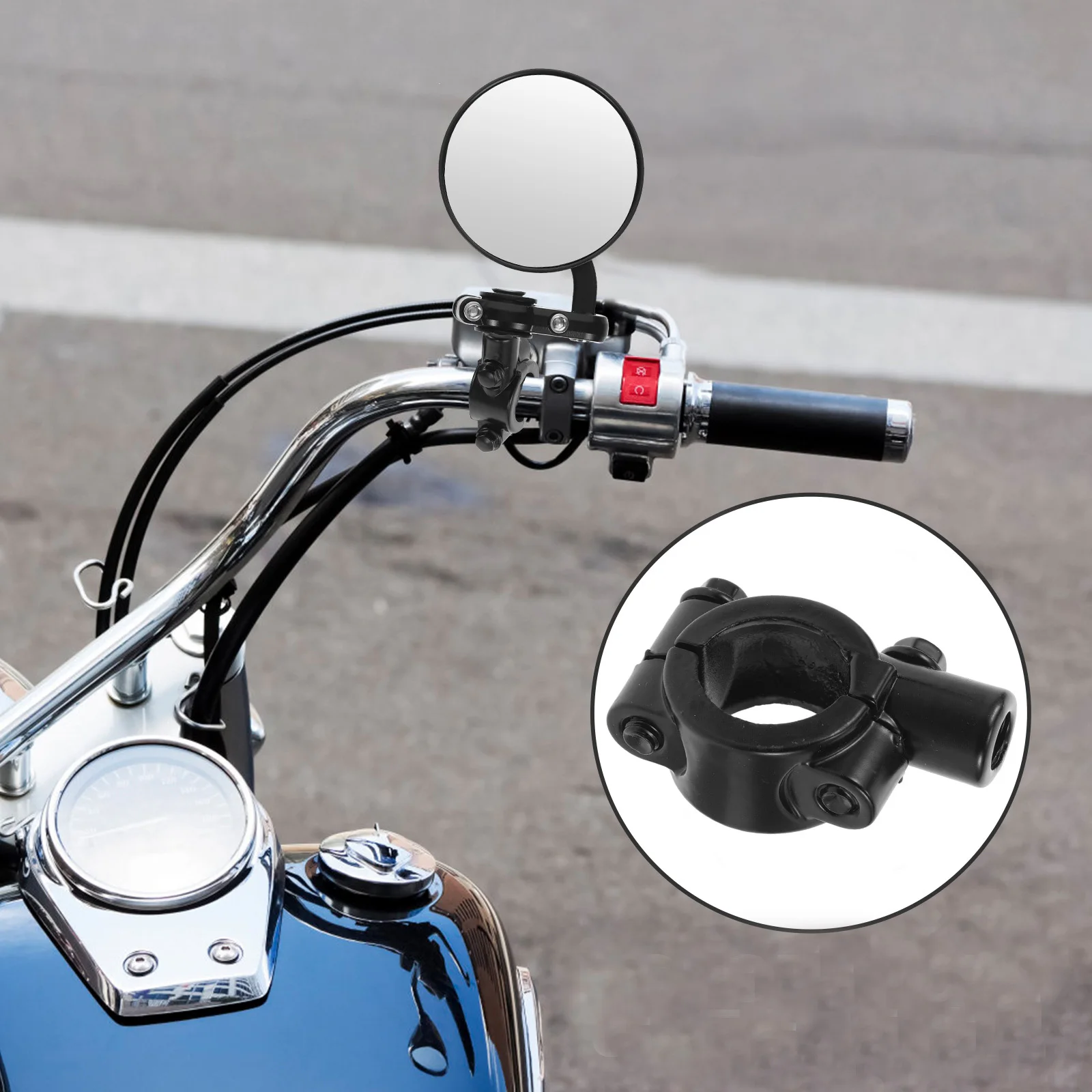 

2pcs Electric Motorcycle Mount Alloy Motorbike Mirror Clips Rearview Mirror Mount For Bike Scooter Motorcycle Supplies