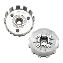 Motorcycle clutch parts with drum hub assemblies and friction pressure plates are spares for the Suzuki GT125 GT 125