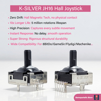 2pcs K-SILVER JH16 Hall Joystick for Gamesir G8 Flydigi Vader 3 Pro for 8BitDo 2.4G/Machenike G5 Pro Hall 3D Analog Thumbstick