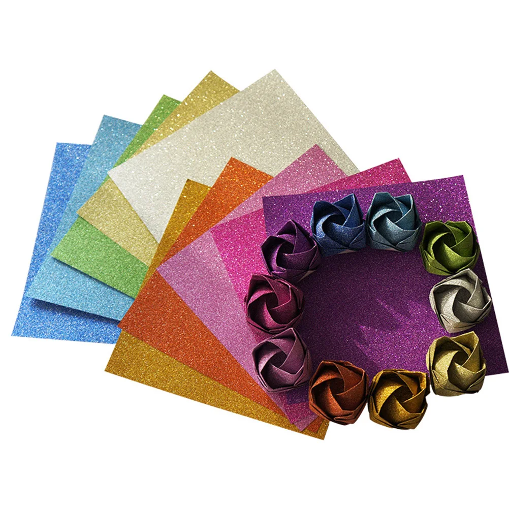 30 قطعة ورق لامع A4 مادة حرفية لامعة من جانب واحد لتغليف صناديق بطاقات ذاتية الصنع لحفلات أعياد الميلاد ورق بناء مبهر