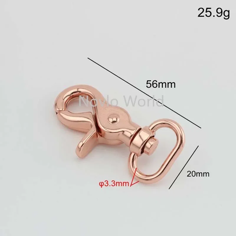 Nolvo World 5-20-100 قطعة 56*20 مللي متر 3/4 "حقائب معدنية حزام سميك مشبك قفل طوق حلقة تسلق المفاجئة هوك الحصان المعدني