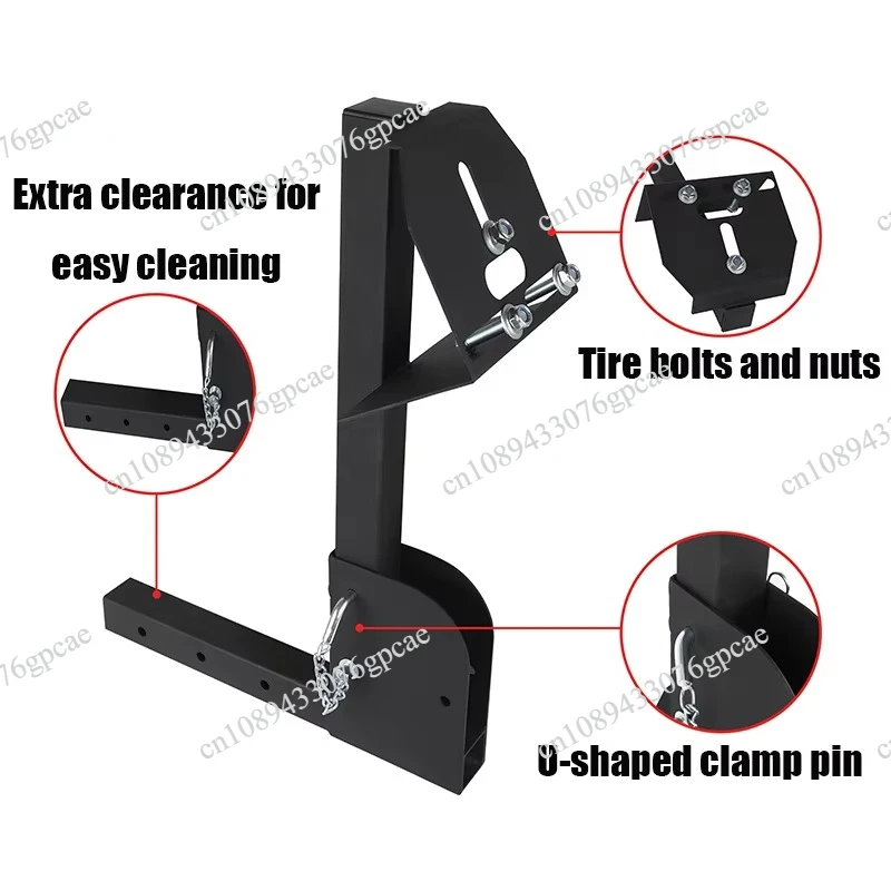 Heavy Duty Holds up Hitch spare Tire Carrier for SUV Hitch Mount Rack Foldable Fat Spare Tire Carrier Auto Parts