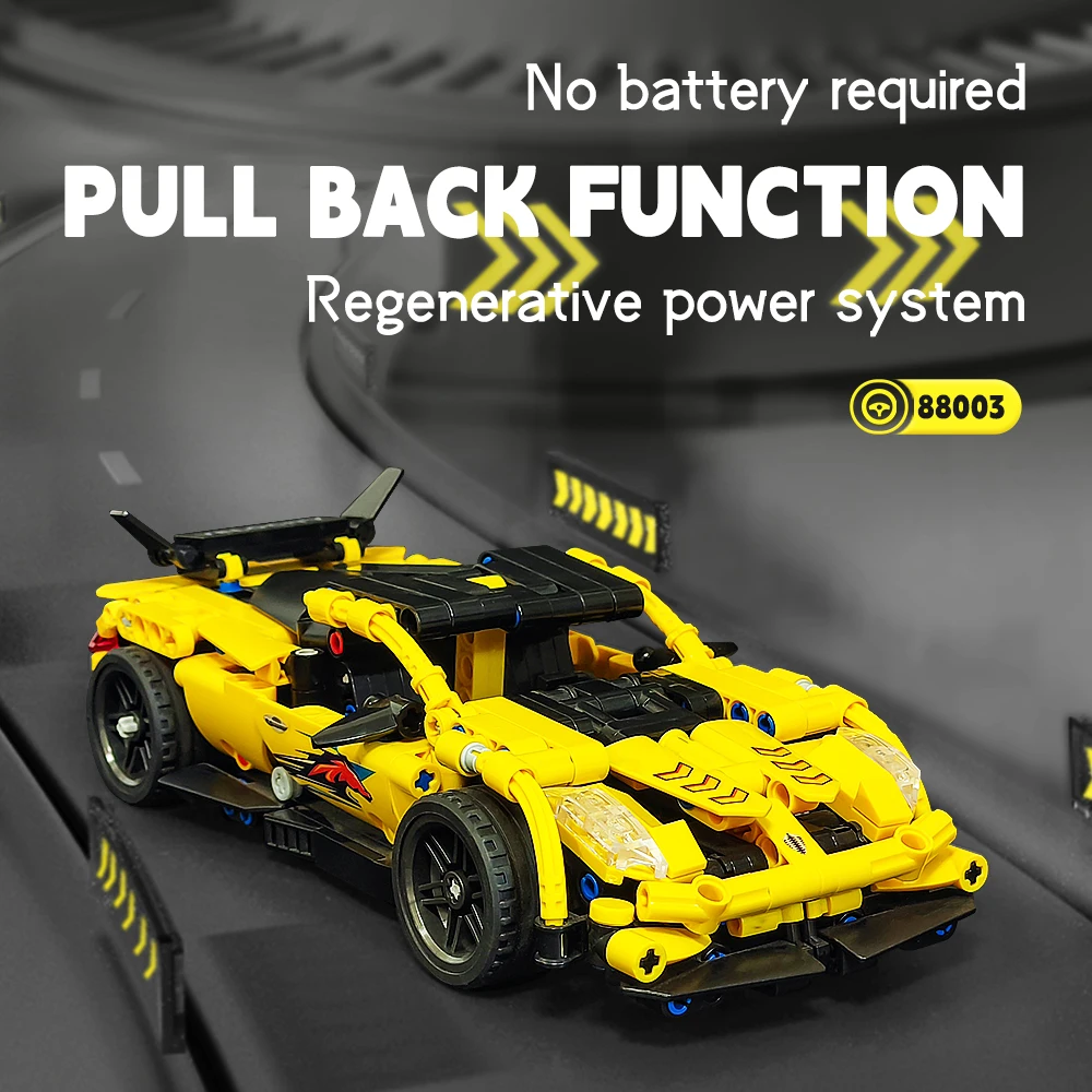 Nouveau modèle de course retirer 1:18 blocs de construction série de voiture 500 pièces jouets éducatifs véhicule de sport cadeau pour enfants garçon figurine d'action