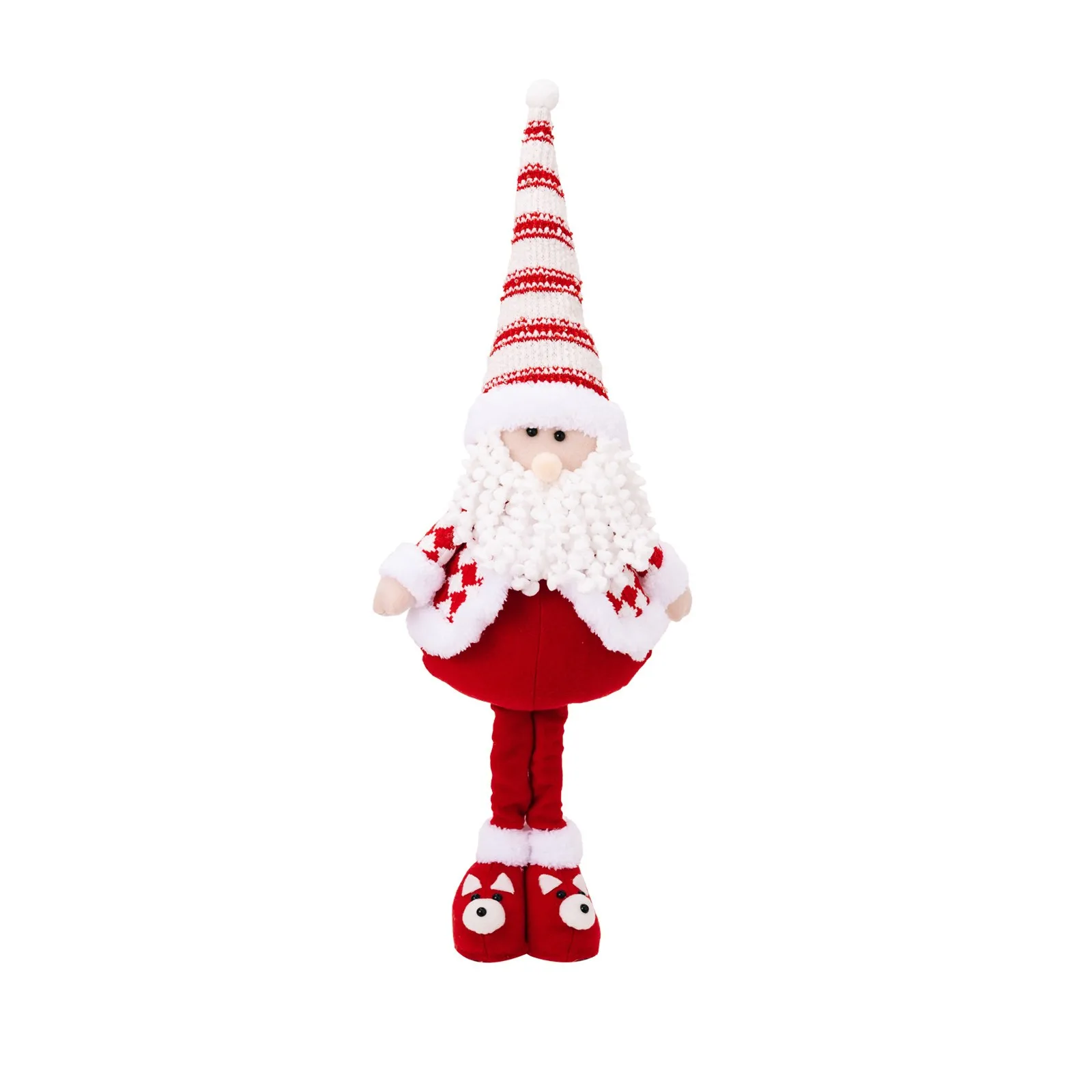 2024 New Santa Claus Stretchable Plush Doll Christmas Decoration Doll Santa Claus Standing Doll Snowman Elk Stretch Decoration