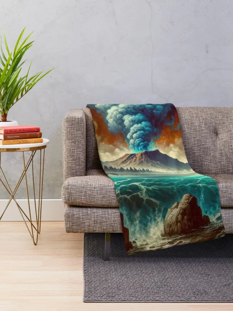 Active Volcano Throw Blanket Polar Furrys Soft Blankets