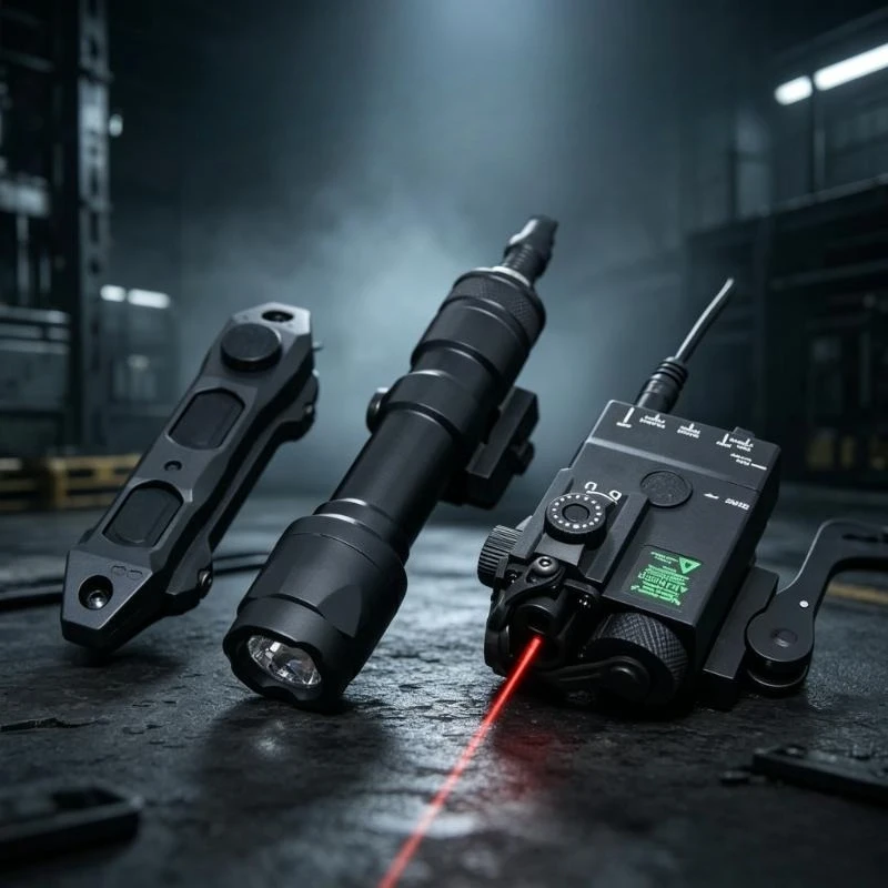 

MINI-A2 PEQ15 Shape Red Green Laser Fixture with 20mm Picatinny Rail Holder for Outdoor Model Parts Match M300 M600