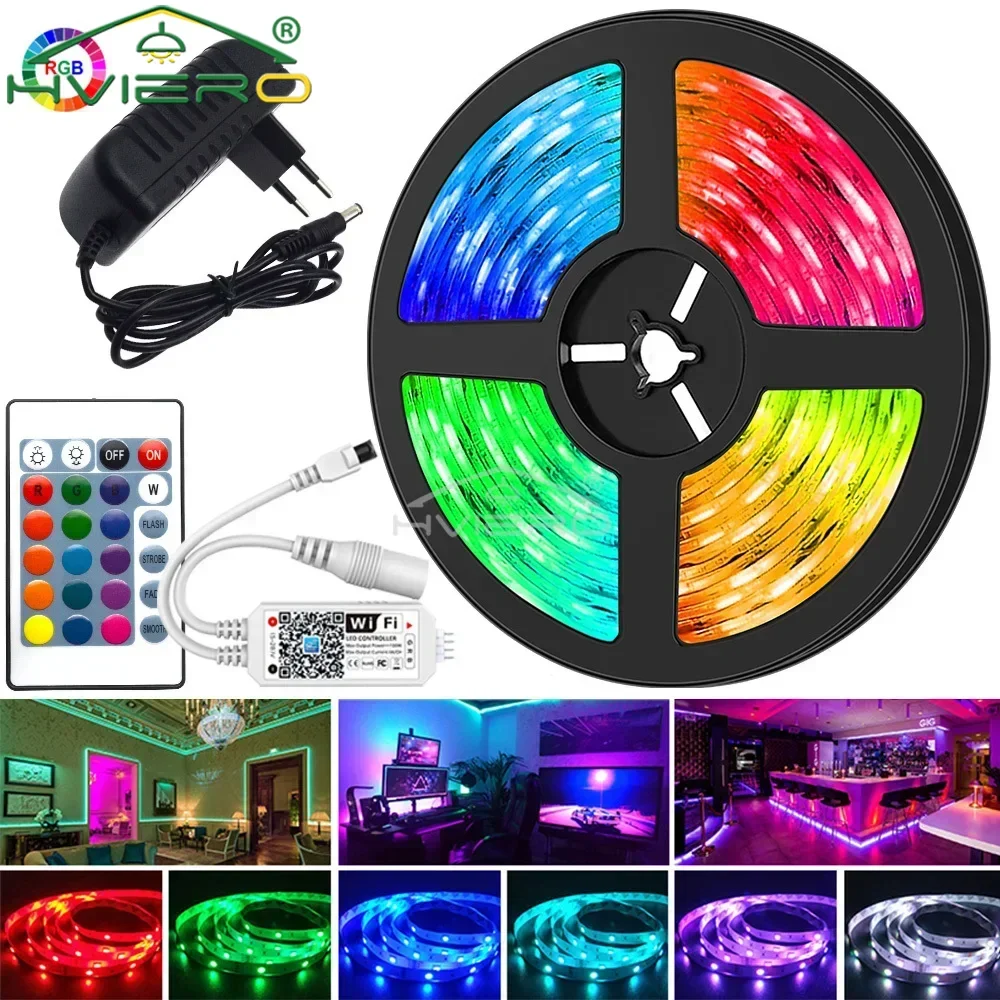 

Home Lamp Camping 270Led Strip Lights RGB 2835 5M Garden Flexible Tape for Decoration Atmosphere TV Background Desk Ceiling Wall