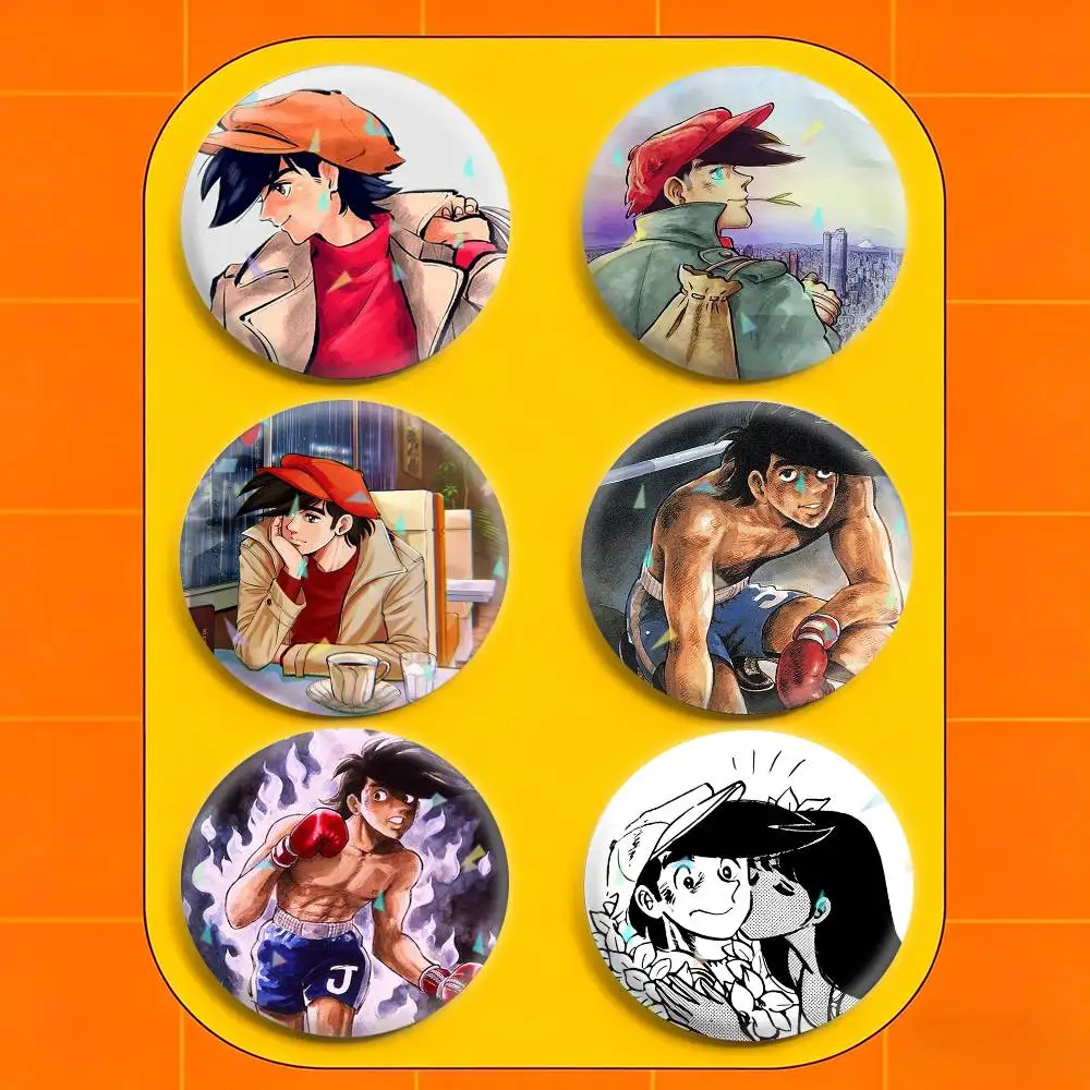 

Anime J-Joe Y-Yabuki 32/44/58mm Handmade Pins Round Brooch Badge Backpacks Clothes Jewelry Gifts