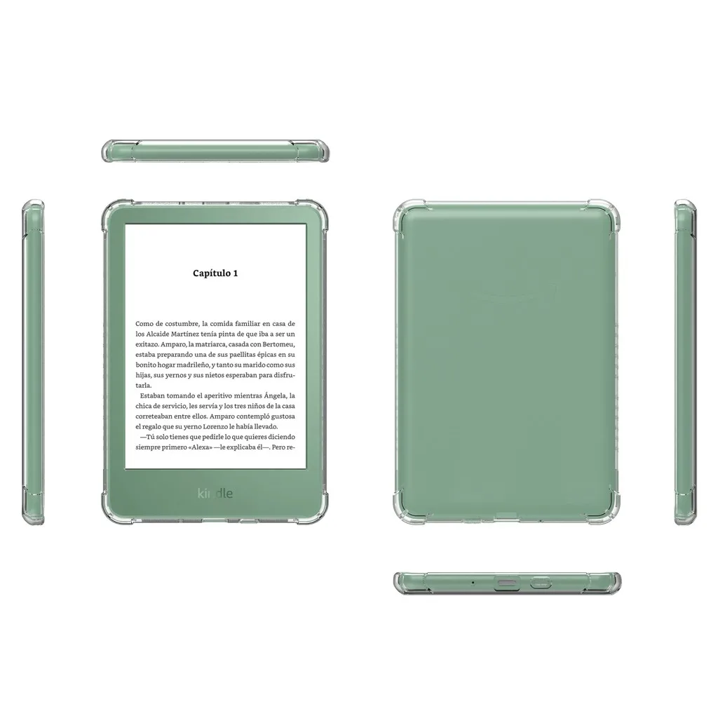 For Kindle 12th Gen Silicon TPU Transparent Airbag Cover for Kindle 2022/2024/6.0