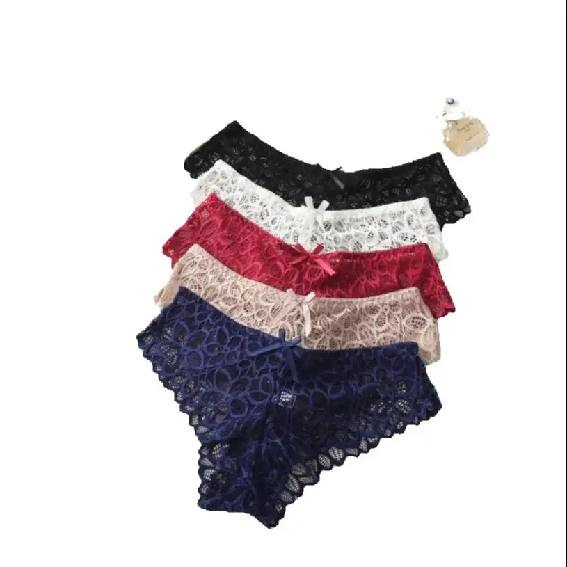 

Women Sexy Lace Lingerie Low-waist Panties Transparent Hollow Out Underwear Female Pantys Lingerie Beauty Underpants S1491