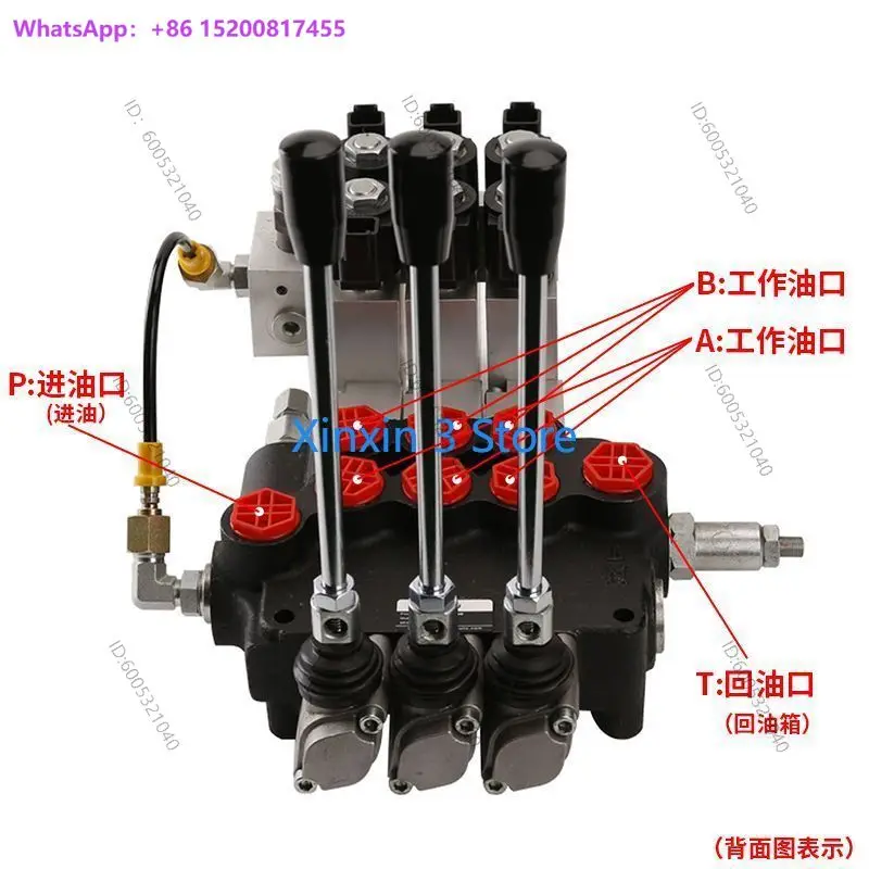 Hydraulic Multi-way Valve Manual Directional Valve P40/80/120 Single Bidirectional Positioning