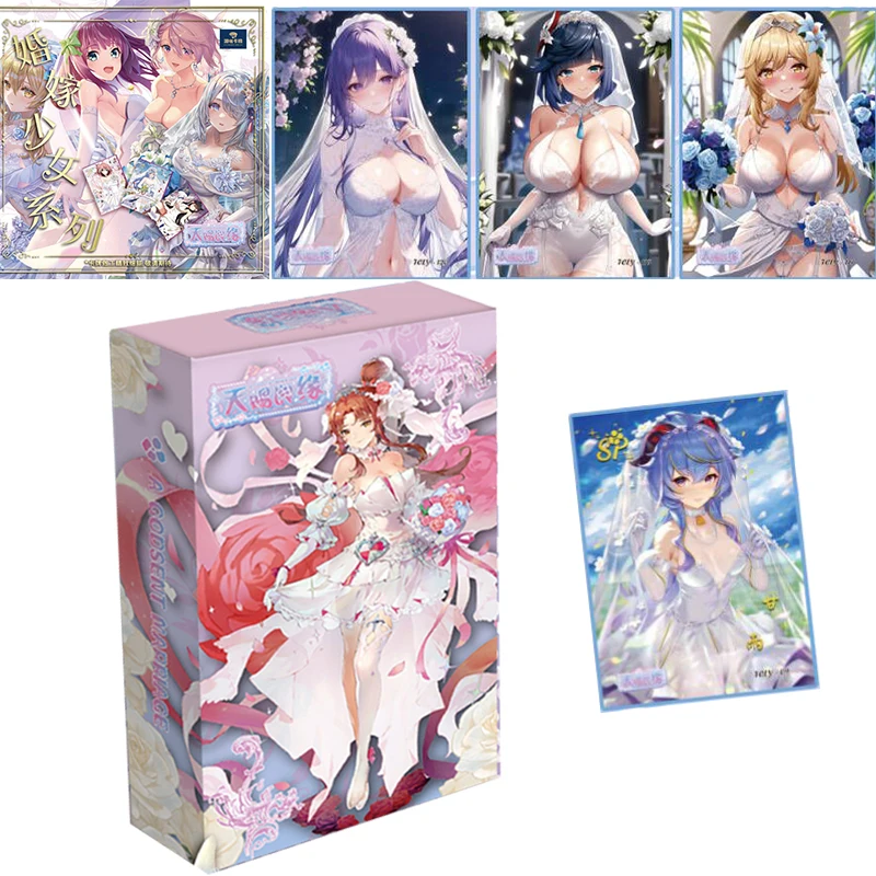 

Goddess Story A Godsent marriage Collection Cards Anime Girl Wedding Dress Card Child Kids Table Toys For Family Birthday Gift