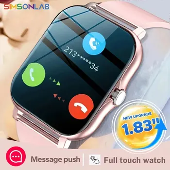 Yeni SmartWatch 1.83 "büyük renkli ekran tam dokunmatik özel arama App desteği ile akıllı Bluetooth saat çağrı akıllı izle kadın erkek