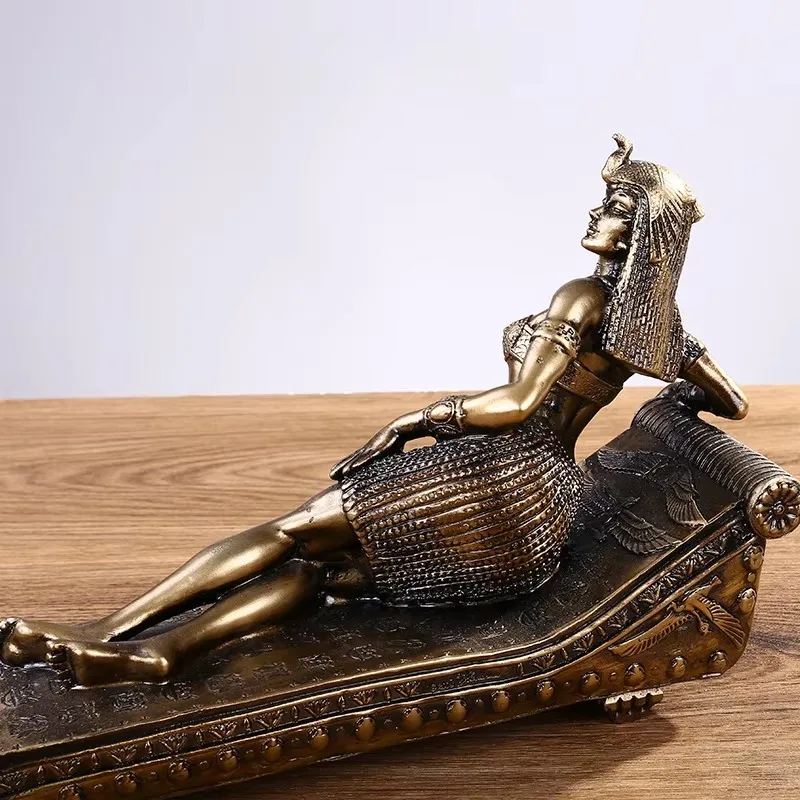 Adorno para el Hogar, Regalo  Recuerdo Turístico, Estatua  la Faraona Cleopatra  Egipto, Escultura Retro  Momia, Decorac