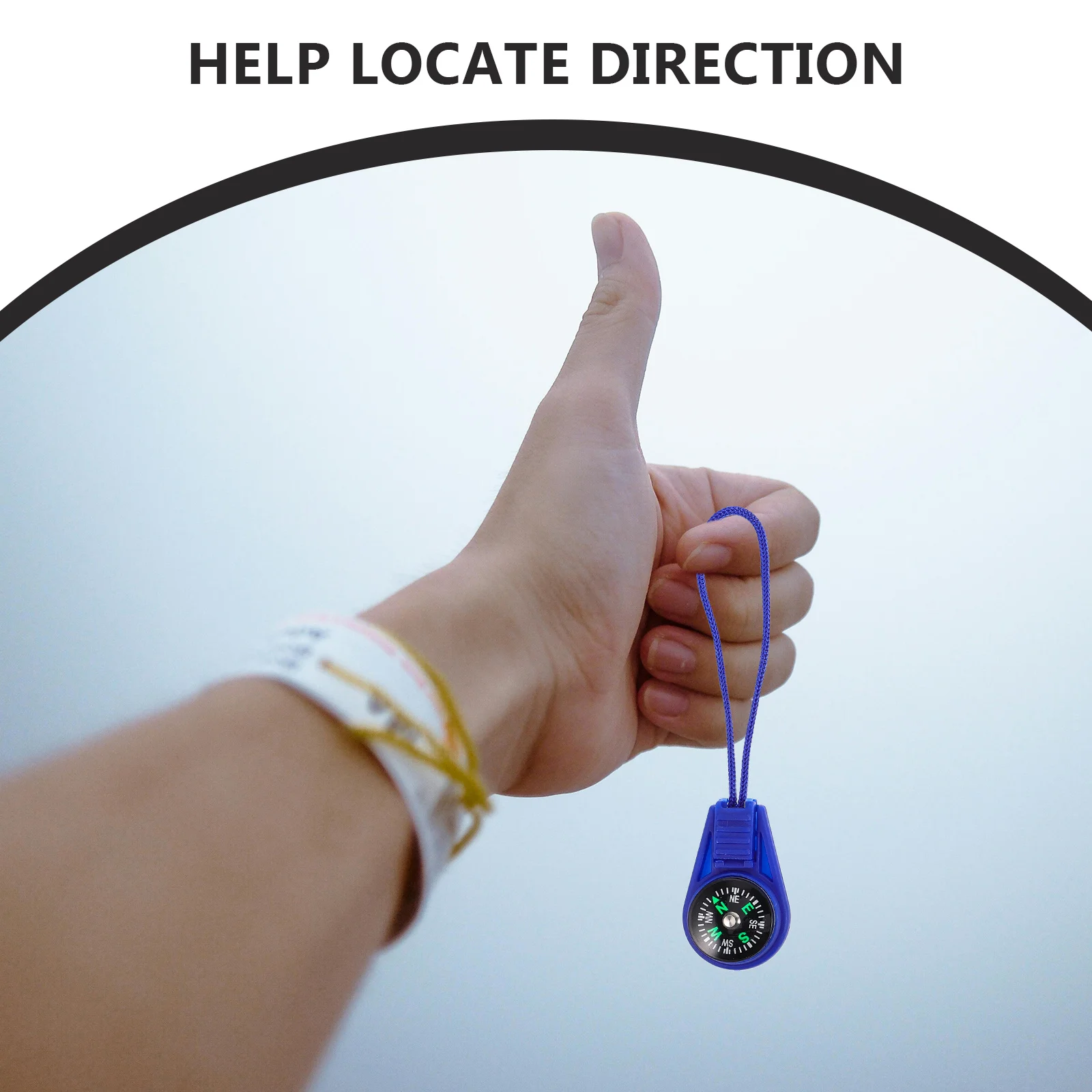 50 قطعة بوصلة خارجية محمولة متينة من البلاستيك أداة ملاحة للتخييم والتنزه سلسلة مفاتيح لعبة بوصلة للأطفال #5